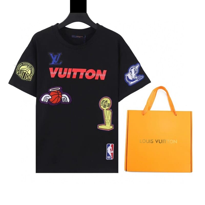 086e9d4e.jpg LV x Basket T-shirt Crossover Round Neck Printing