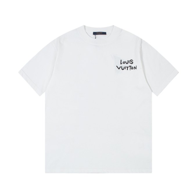 1-116.jpg LV T-shirt White Instrument Graphic
