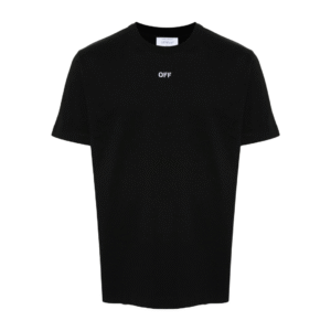 OFF-WHT T-shirt Embroidered Logo Print Black
