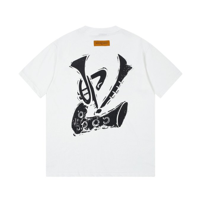 2-117.jpg LV T-shirt White Instrument Graphic