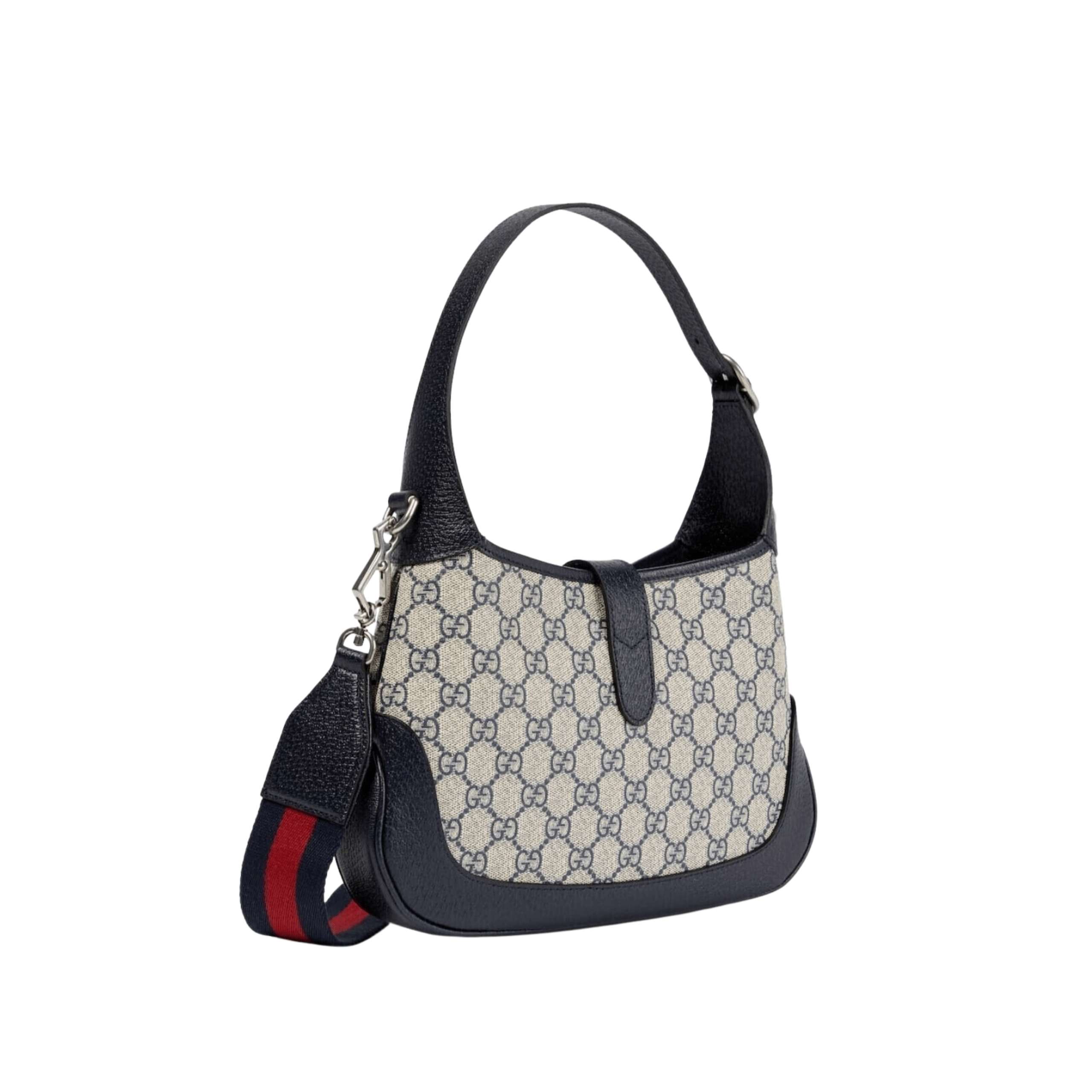 BORSA HOBO JACKIE 1961 PICCOLA LOGO GG BEIGE E BLU