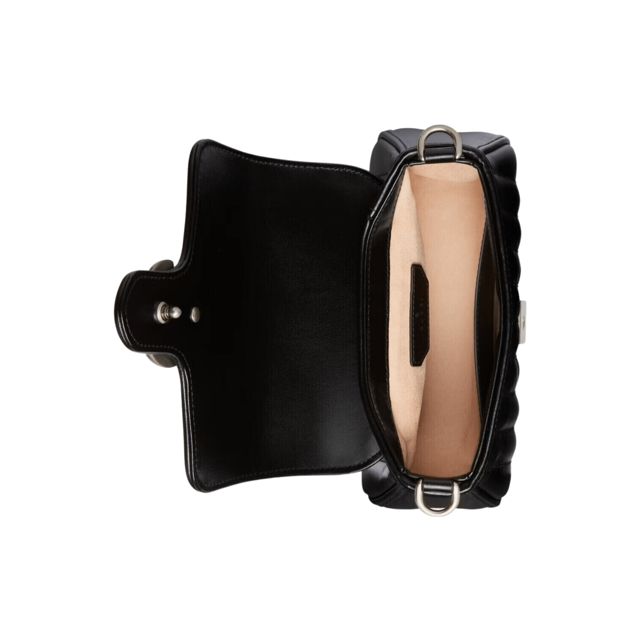 BORSA A MANO MINI DONNA GG MARMONT MATELASSÉ NERO