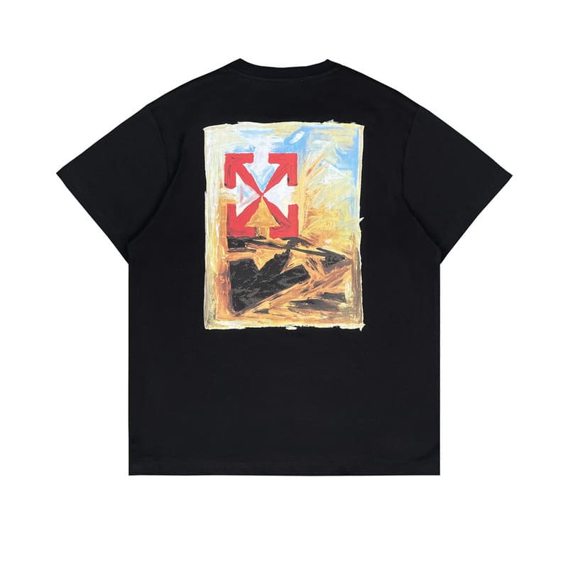 OFF-WHT T-shirt Arrow On Canvas Print