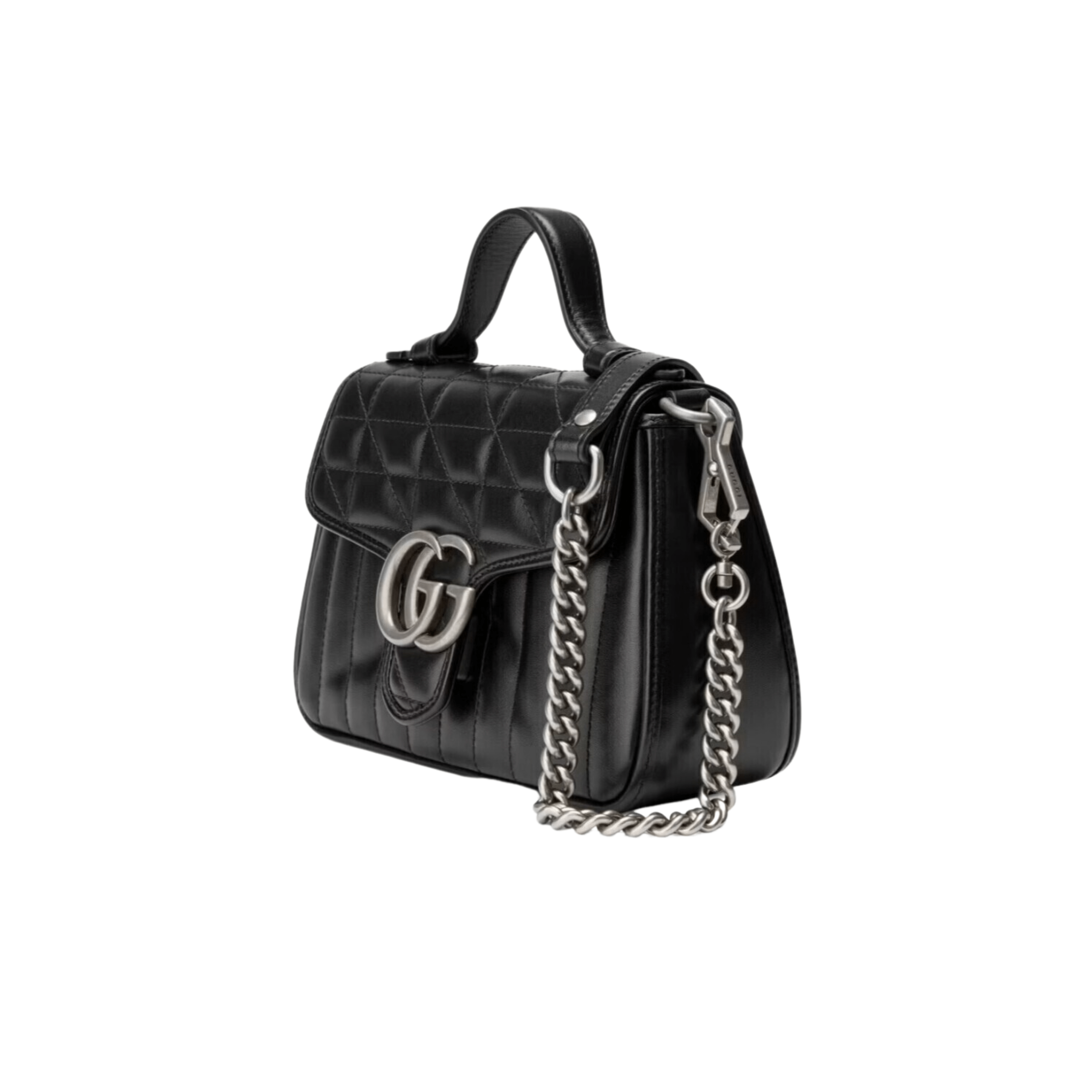 BORSA A MANO MINI DONNA GG MARMONT MATELASSÉ NERO