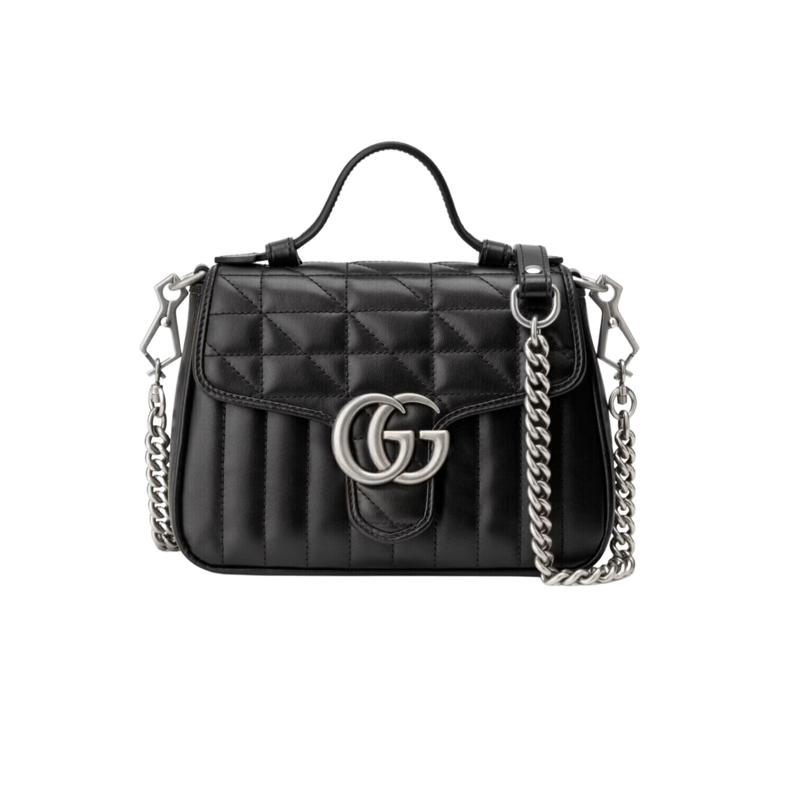 BORSA A MANO MINI DONNA GG MARMONT MATELASSÉ NERO