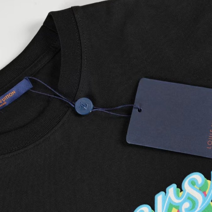 LV T-Shirt Drip Print Black