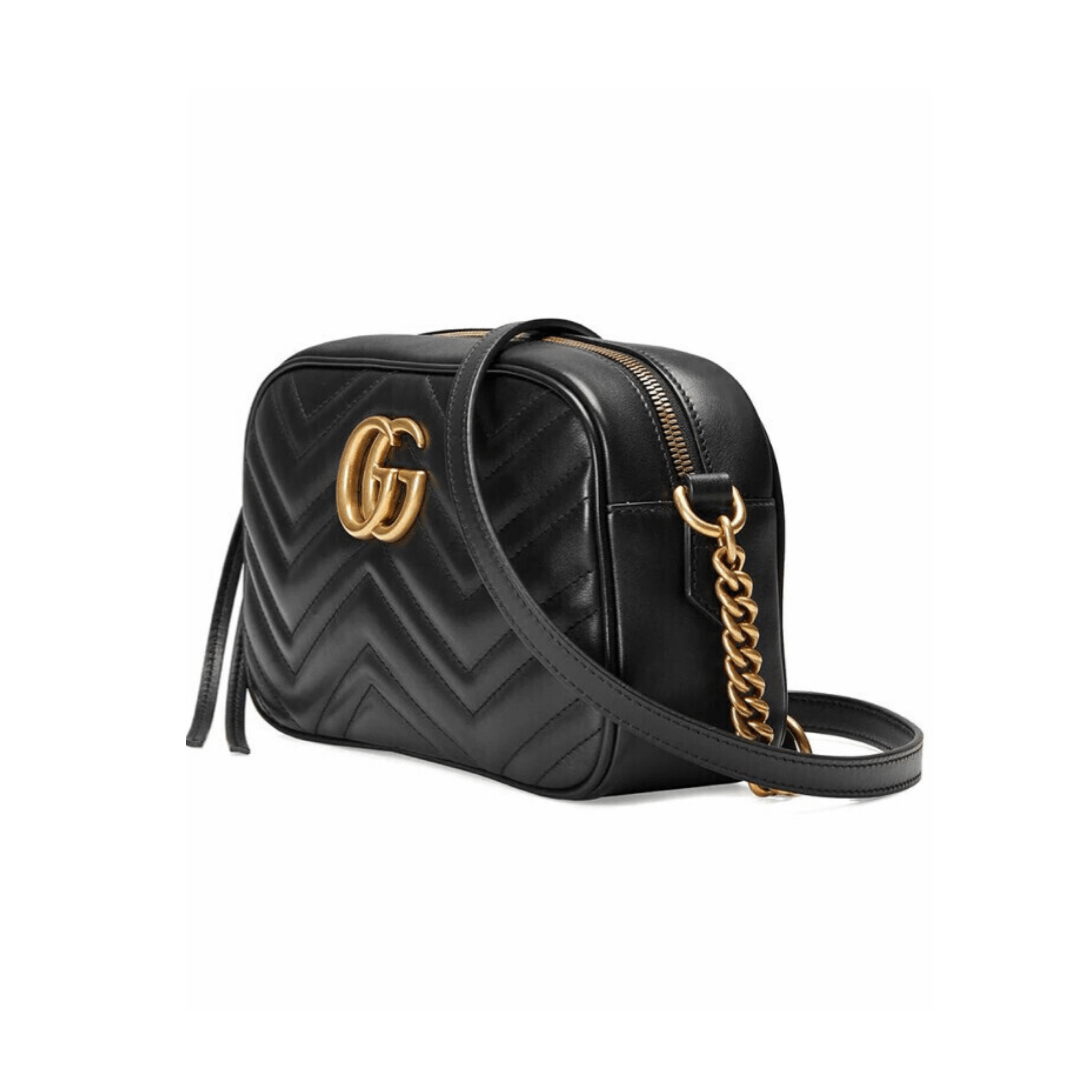 BORSA A SPALLA DONNA GG MARMONT MATELASSÉ PICCOLA NERO