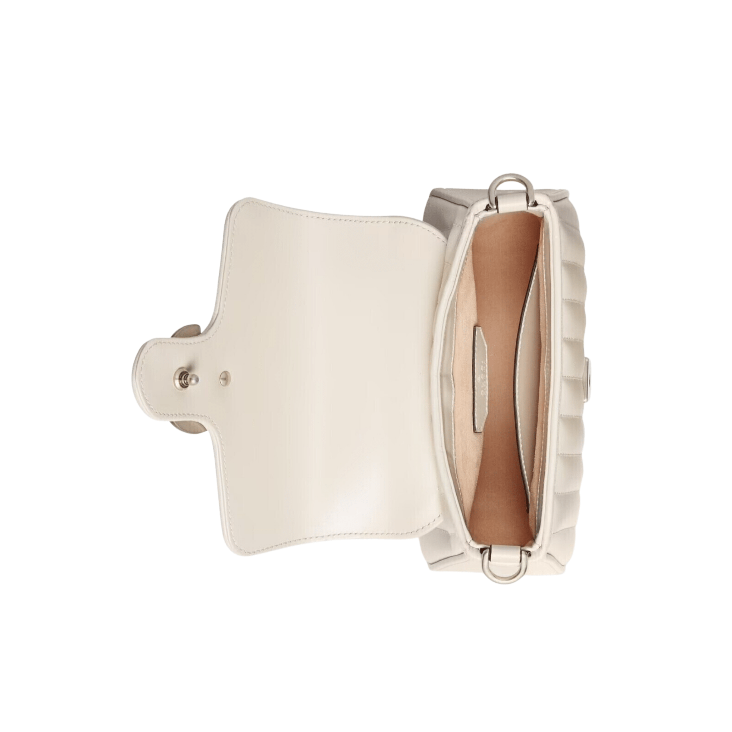 BORSA A MANO MINI DONNA GG MARMONT MATELASSÉ BIANCO