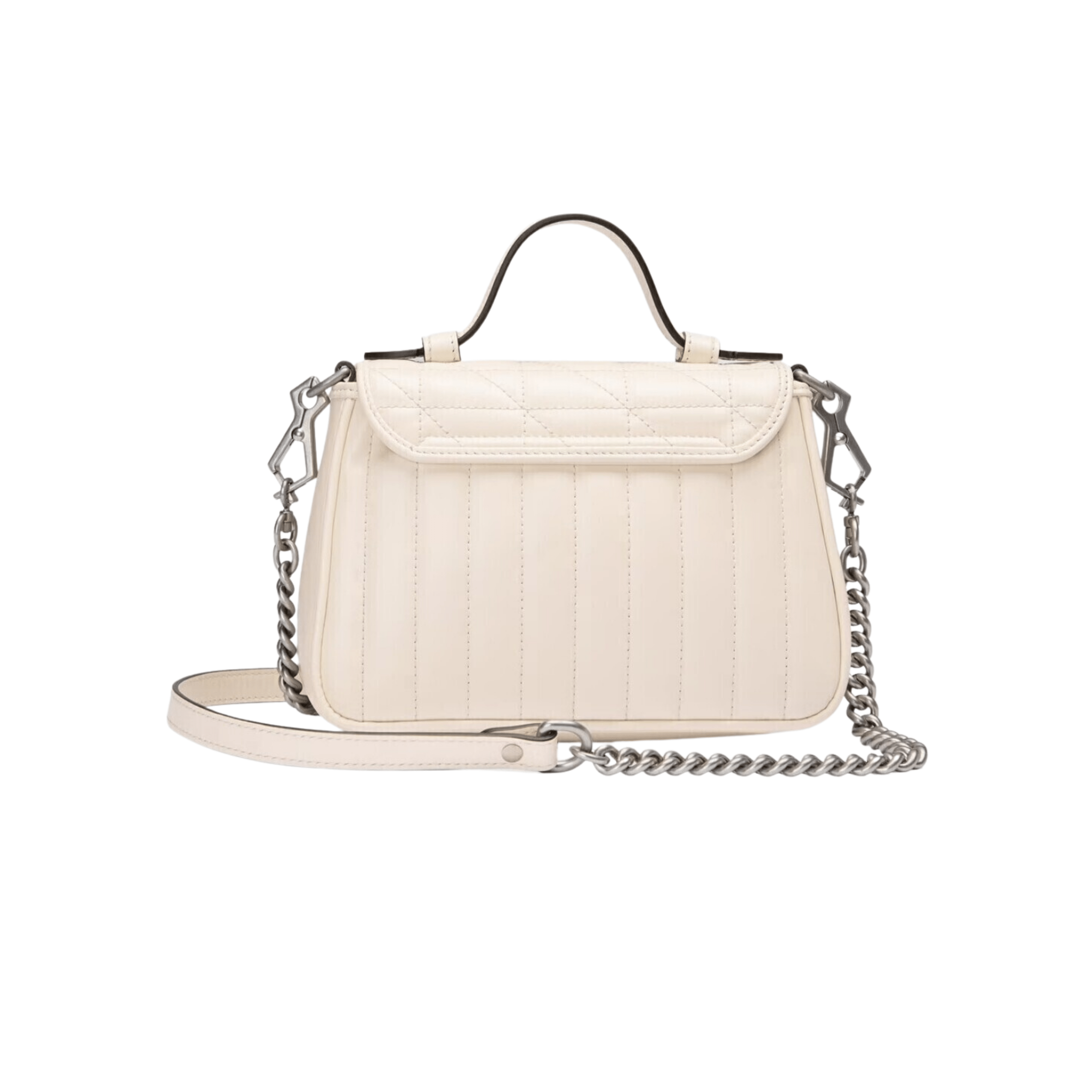 BORSA A MANO MINI DONNA GG MARMONT MATELASSÉ BIANCO