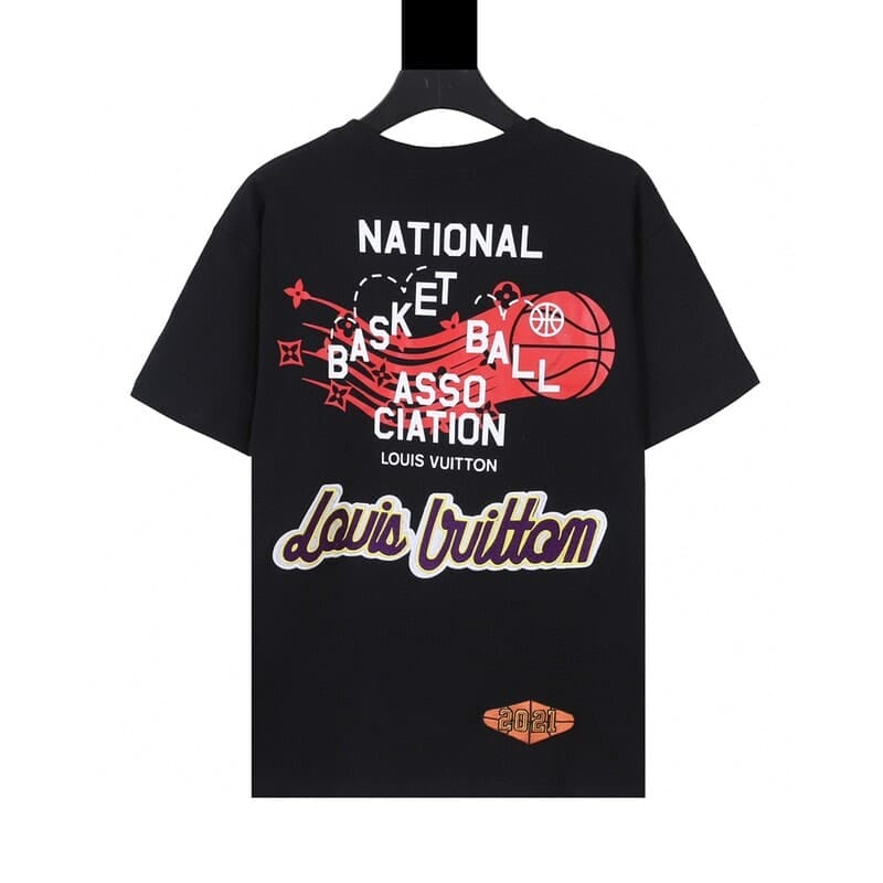 3a6a0ba4.jpg LV x Basket T-shirt Crossover Round Neck Printing