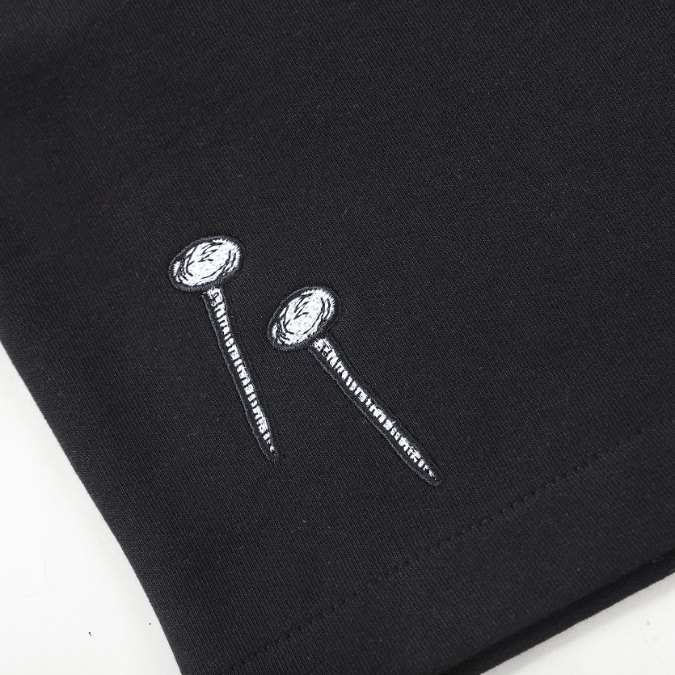 LV Shorts Black Embroidered Tools