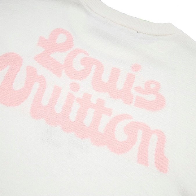 4-44-1.jpg LV T-shirt White Floral Logo