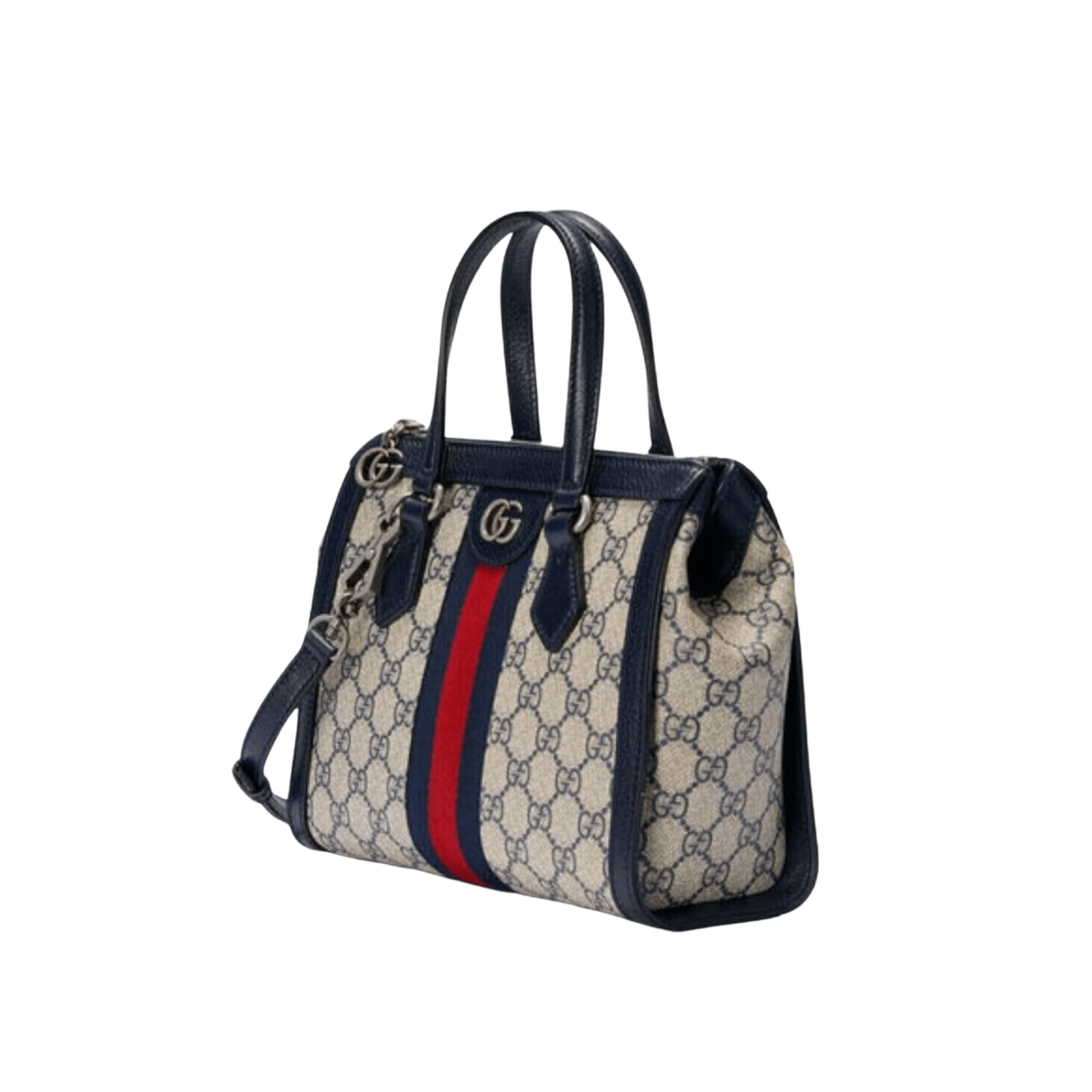 BORSA SHOPPING DONNA OPHIDIA GG SUPREME PICCOLA BEIGE E BLU