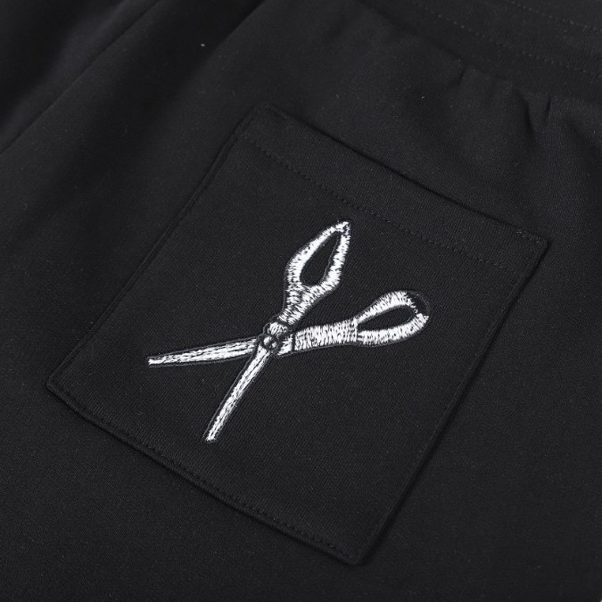 LV Shorts Black Embroidered Tools