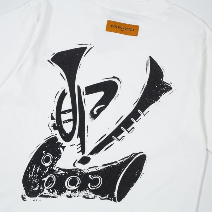 5-88.jpg LV T-shirt White Instrument Graphic