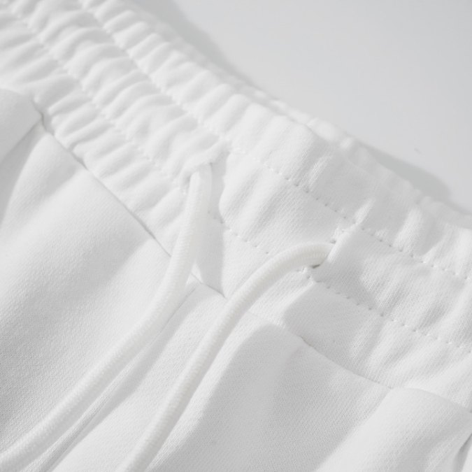 LV Shorts White Black Logo