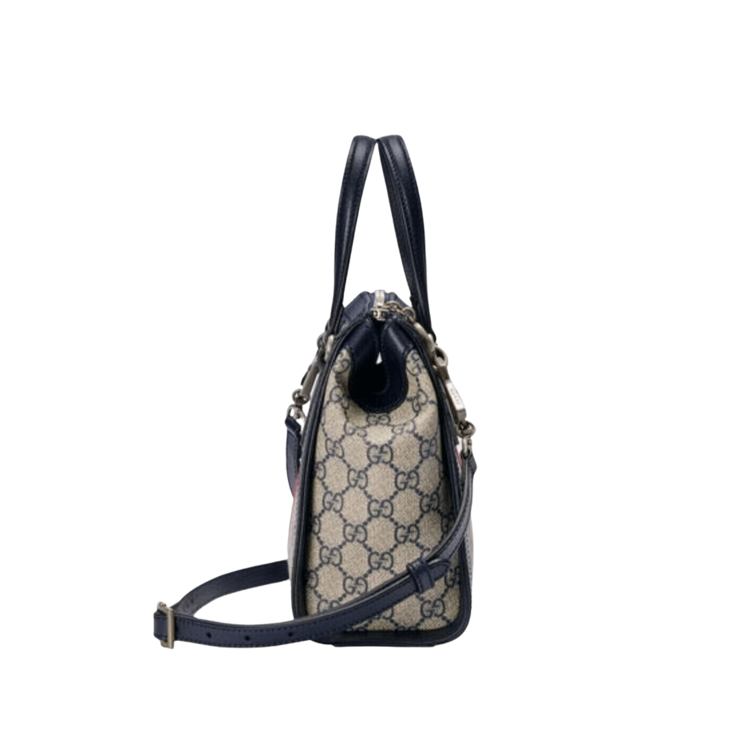 BORSA SHOPPING DONNA OPHIDIA GG SUPREME PICCOLA BEIGE E BLU