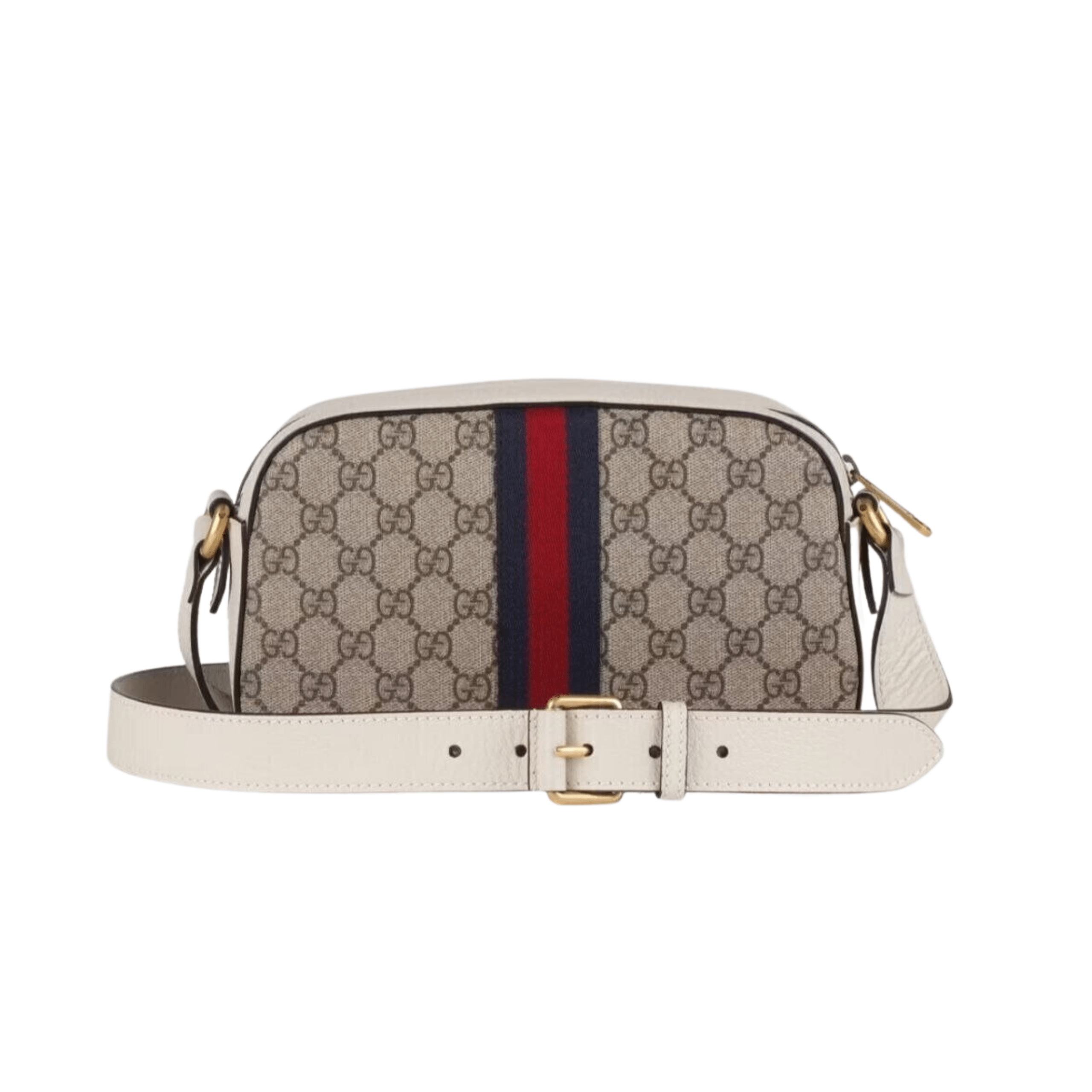 BORSA A TRACOLLA OPHIDIA GG SUPREME PICCOLA BEIGE ED EBANO