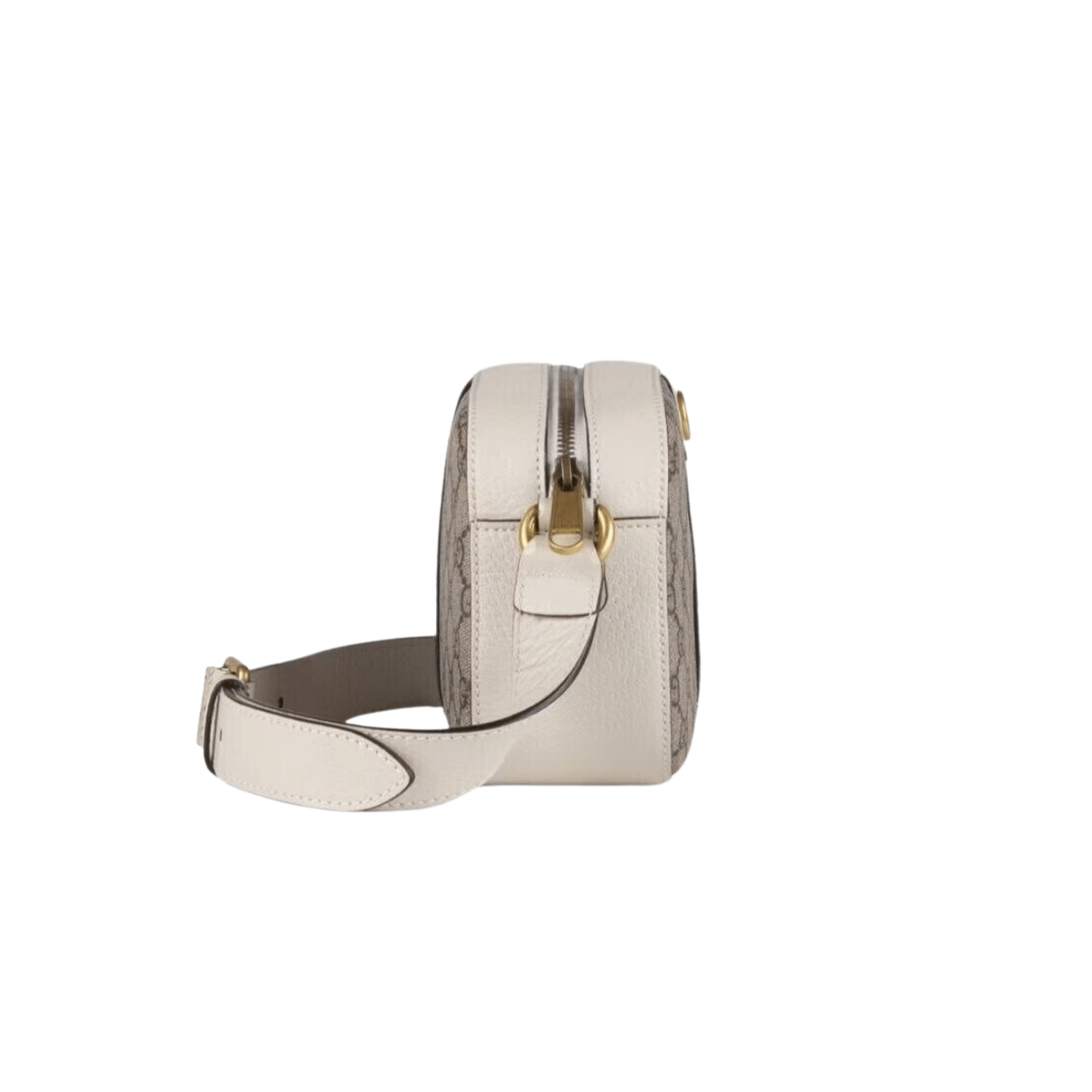 BORSA A TRACOLLA OPHIDIA GG SUPREME PICCOLA BEIGE ED EBANO