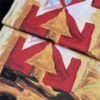 OFF-WHT T-shirt Arrow On Canvas Print