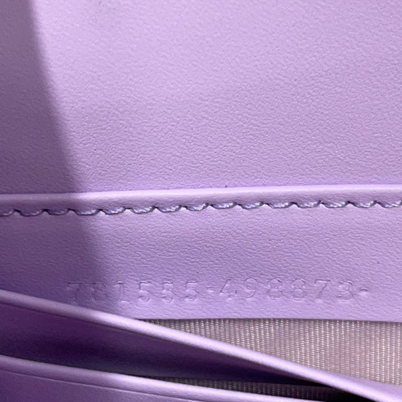 BORSA A SPALLA MINI GG IN PELLE LAVANDA