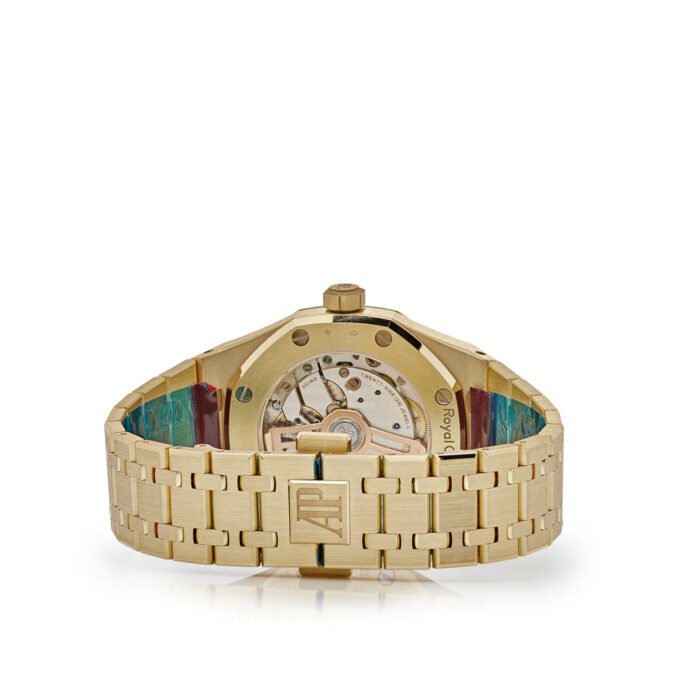 AP Royal Oak Selfwinding 15550BA.OO.1356BA.01 Yellow Gold Blue Turquoise Dial