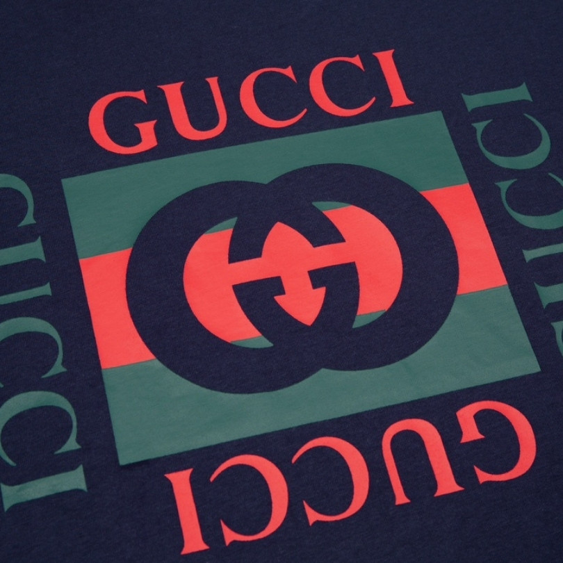 GG T-shirt Logo Print Navy