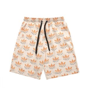 HUKJ-1.jpg GG x Adidas Shorts Trefoil Beige Casual