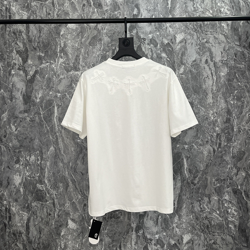 CHRM HRTS T-shirt White Cross Embroidery
