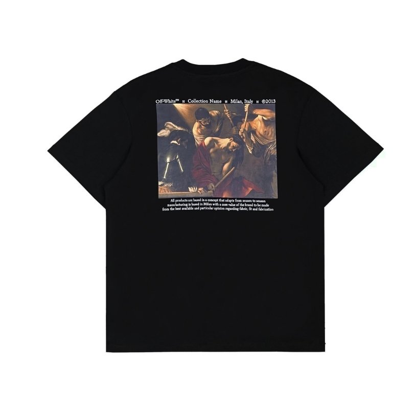 OFF-WHT T-shirt Milan Graphic Back Black Oversized