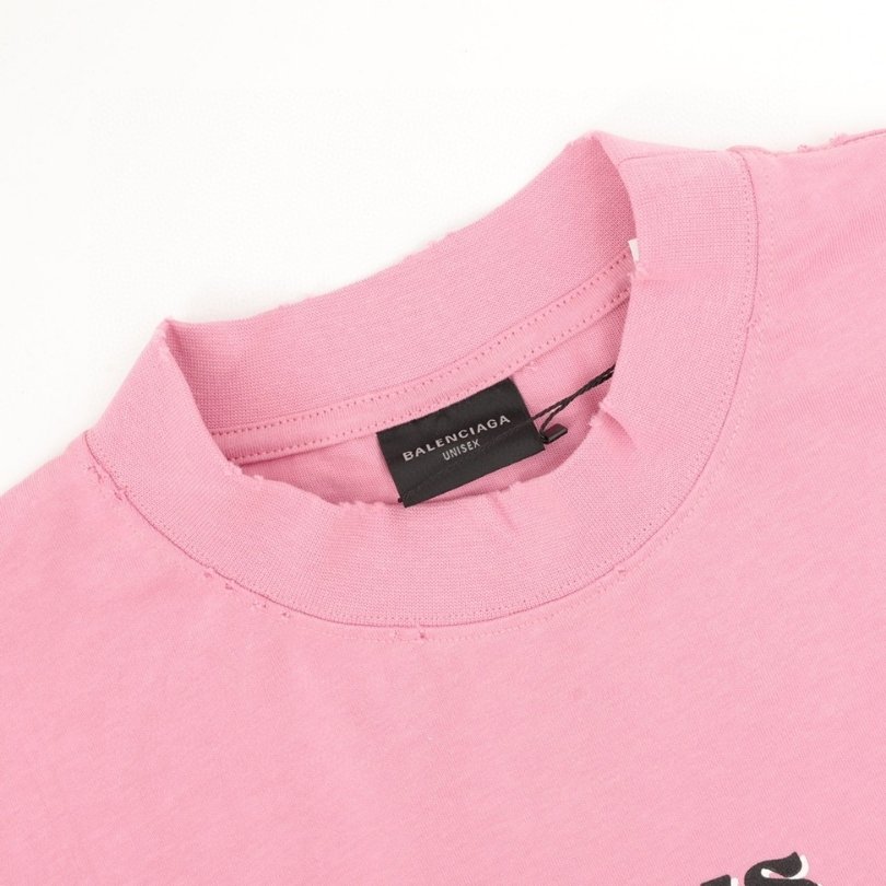 BLNCG T-shirt Graphic Slogan Distressed Pink