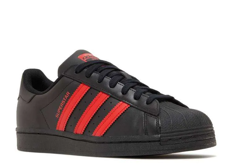 ADIDAS SUPERSTAR ‘CORE BLACK VIVID RED’