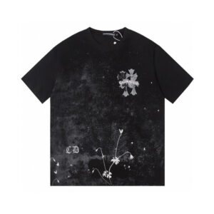 CHRM HRTS T-shirt Floral Graphic Black