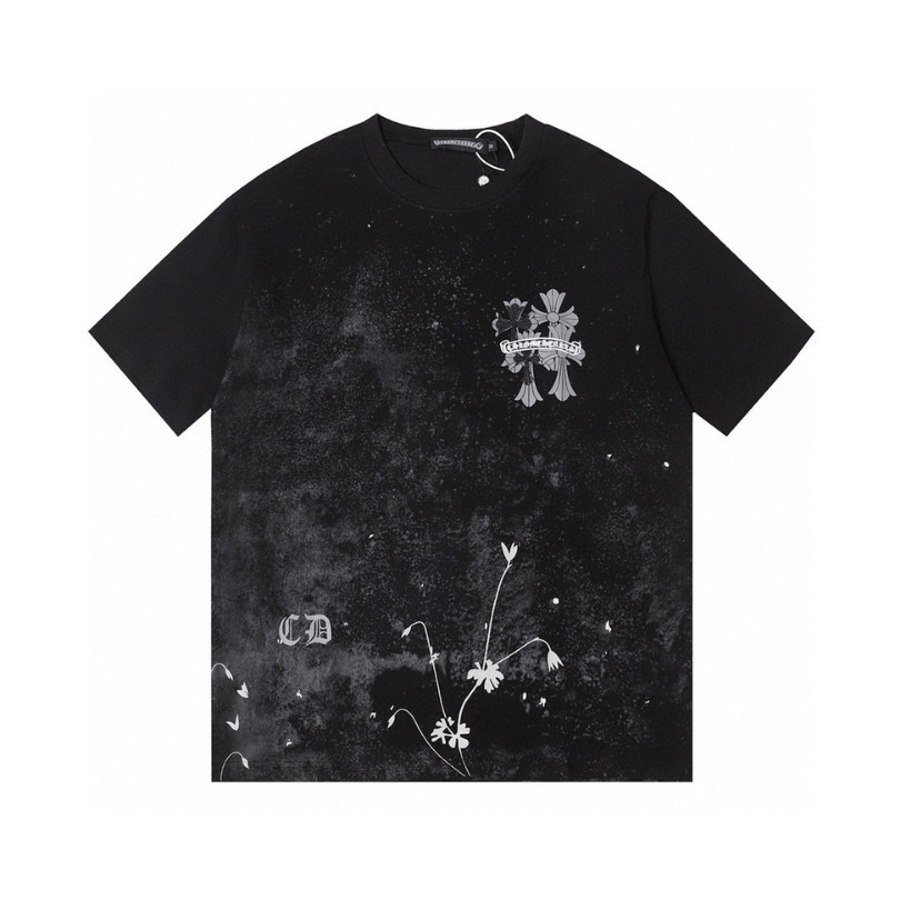 assd-2.jpg CHRM HRTS T-shirt Floral Graphic Black
