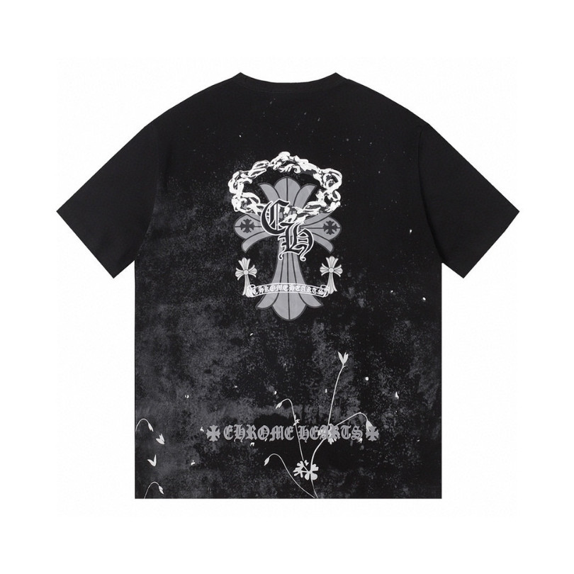 assd-5.jpg CHRM HRTS T-shirt Floral Graphic Black
