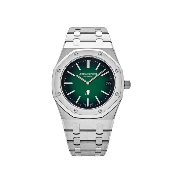 AP Royal Oak 15202PT.OO.1240PT.01 ‘Jumbo’ Extra-Thin Platinum Green Dial
