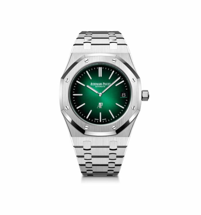 AP Royal Oak 16202PT.OO.1240PT.01 ‘Jumbo’ Extra-Thin ’50th Anniversary’ Green Dial