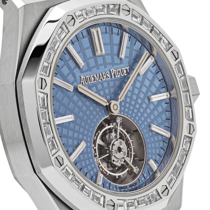 AP Royal Oak 26535PT.ZZ.1220PT.01 Selfwinding Flying Tourbillon Platinum Light Blue Dial