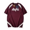 LV T-shirt Short-Sleeved Cotton Intarsia Crewneck