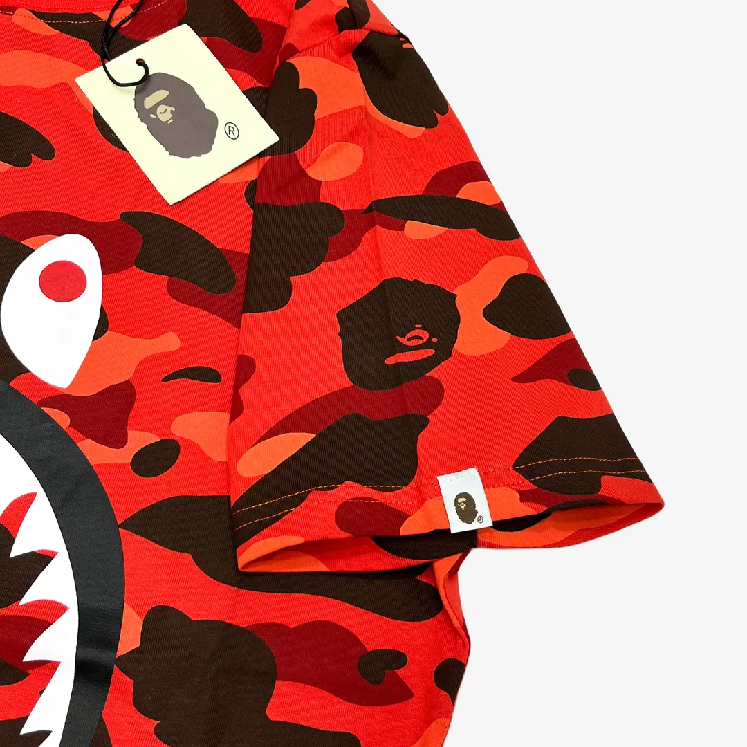 bape15.webp BP T-Shirt Camo Shark Red