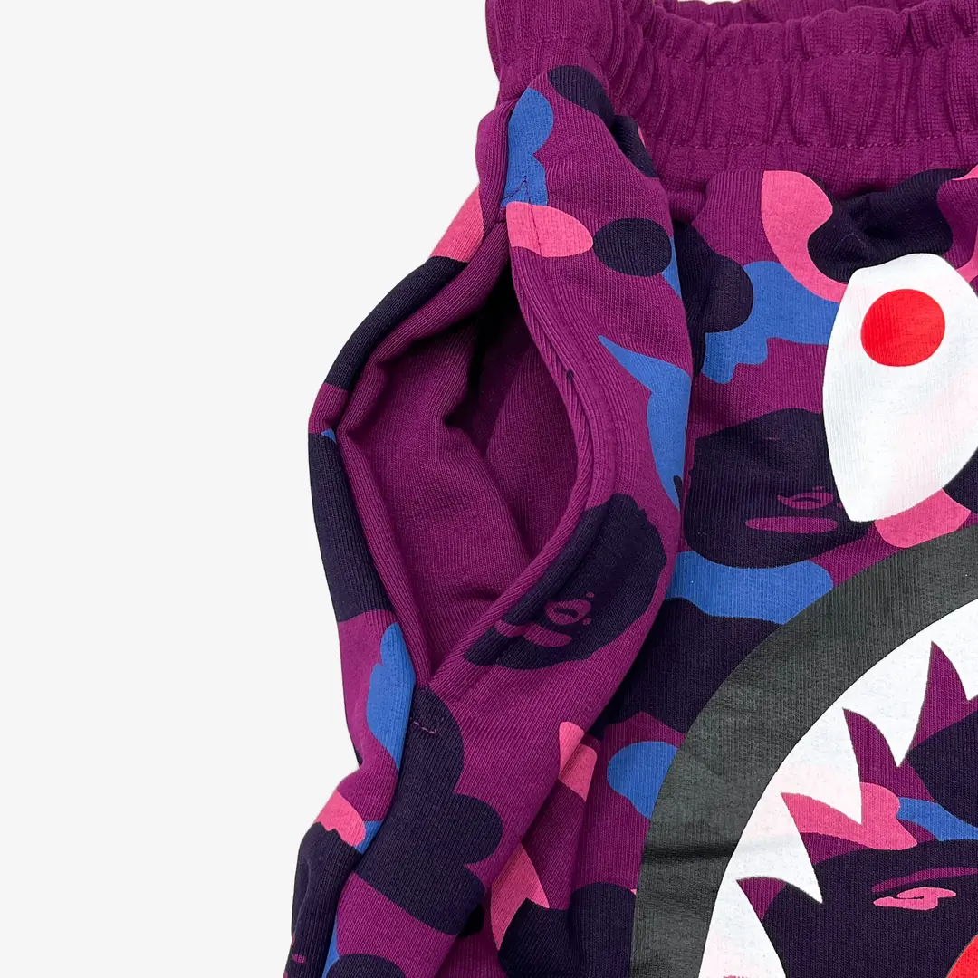 bape23.webp BP Shorts Camo Shark Shorts Purple