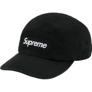Cap Supreme Washed Chino Twill Camp Black