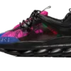 Chain Reaction Blue Black Fuchsia