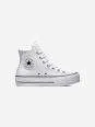 Converse All Star- Platform Leather Blancas