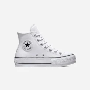 Converse All Star- Platform Leather Blancas