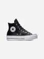 Converse All Star- Platform Leather Negras