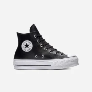 Converse All Star- Platform Leather Negras