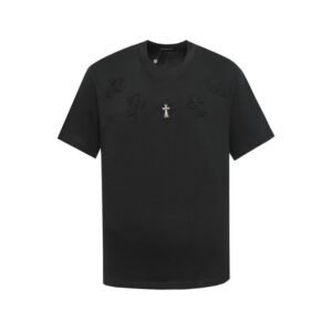 CHRM HRTS T-shirt Black Cross Embroidery