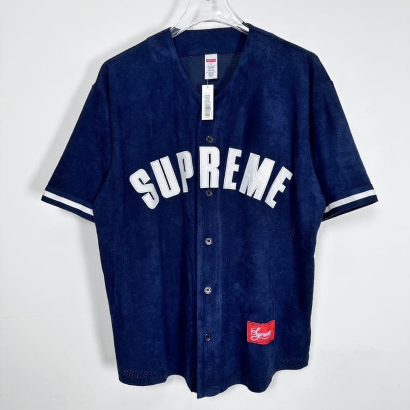 SPRM Jersey Button-Up Velour Logo Navy