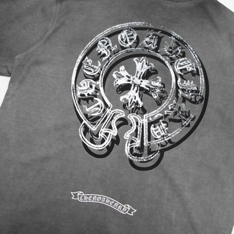 dfvdvf-7.jpg CHRM HRTS T-shirt Distressed Horseshoe Grey Logo
